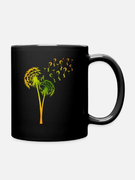 Pissenlit de kitesurf avec graphique de cerf-volant - Mug uni - noir