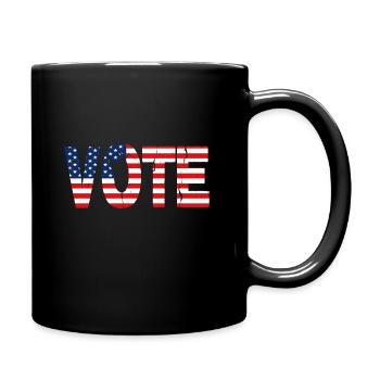 VOTE (American Flag) - Full Colour Mug - black - Right
