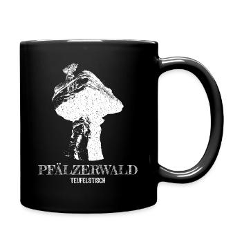 Pfalz Pfälzer Pfälzerwald Teufelstisch Dahn Natur - Tasse einfarbig - Schwarz - Rechts