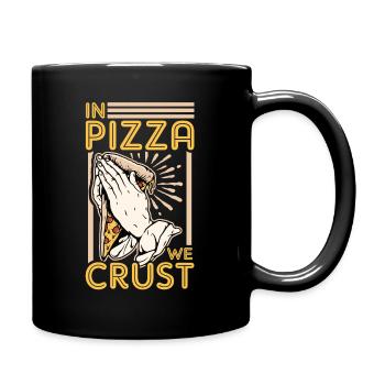 In Pizza We Crust Funny Pizza Pun - Full Colour Mug - black - Right