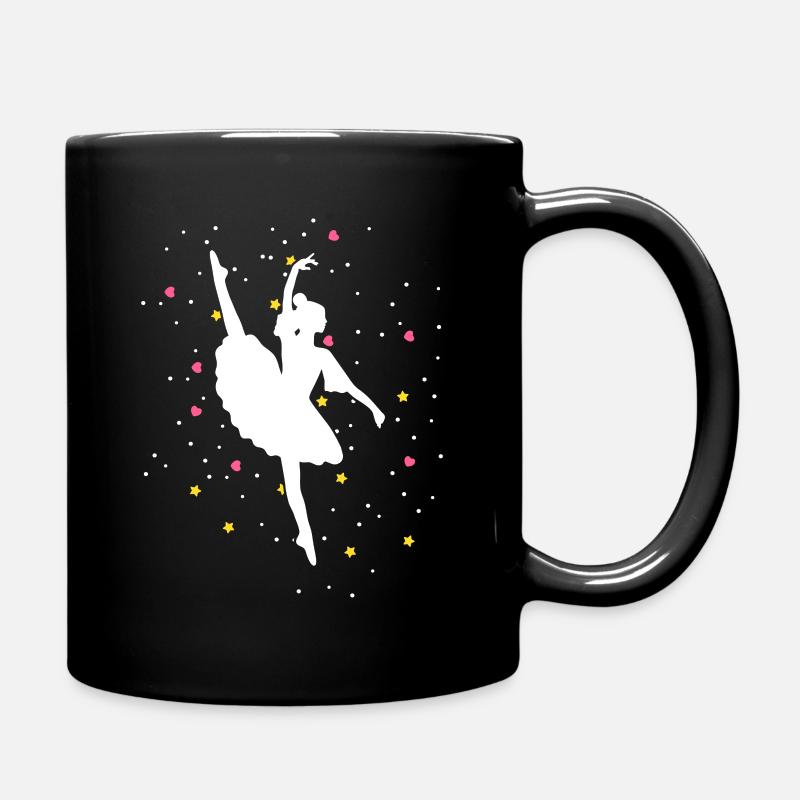 Ballerina Ballett Geschenk mit Sternen - Tasse einfarbig - Schwarz
