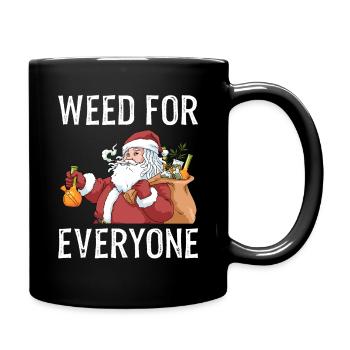 Weed Shirt Cannabis Christmas Marijuana Stoner - Full Colour Mug - black - Right