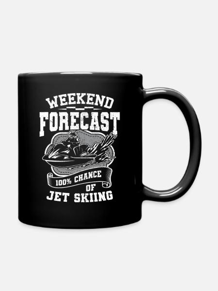 Jet ski design for jet ski drivers - Full Colour Mug - black