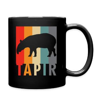 Tapir - Retro Design Spruch - Tasse einfarbig - Schwarz - Rechts