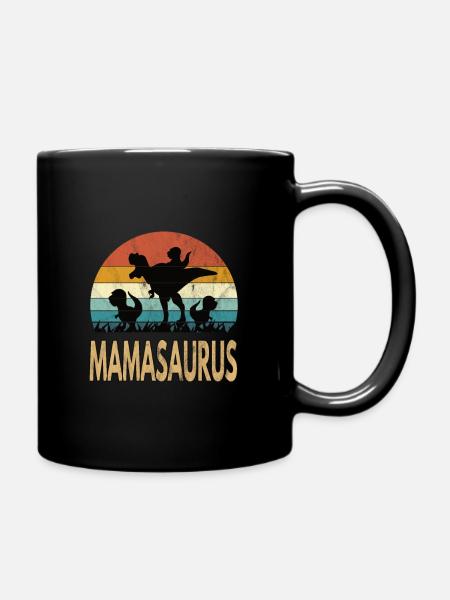 Dino dinosaure Mamasaurus Rex - Mug uni - noir