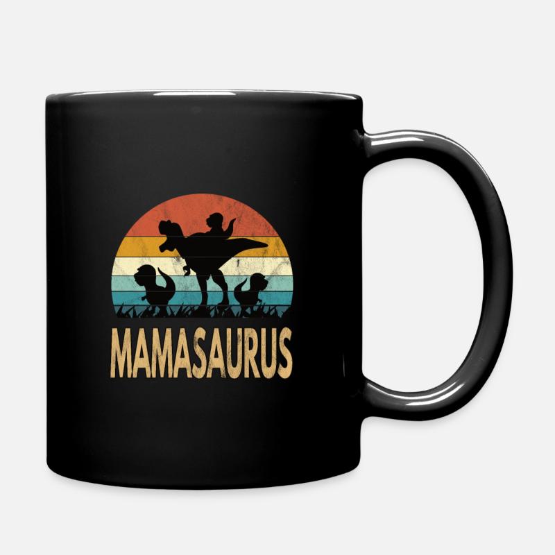 Mamasaurus Rex Dinosaurier Dino - Tasse einfarbig - Schwarz