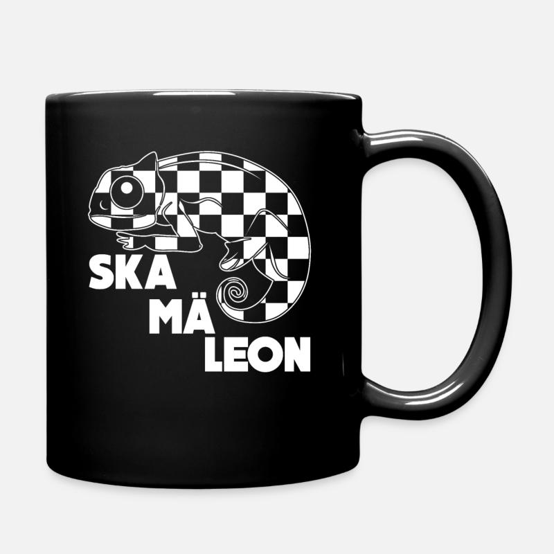 Ska Music et Punk Chessboard Chameleon - Mug uni - noir