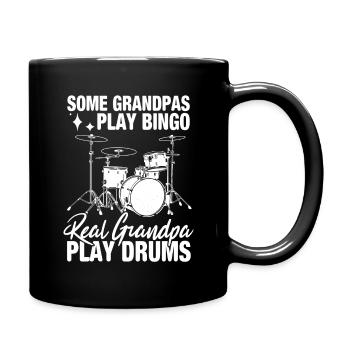 Papy batterie - Mug uni - noir - Droite