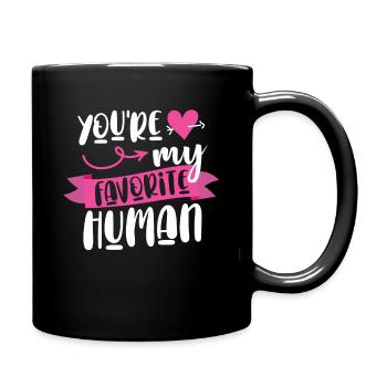 Freund Freundin Geschenkidee - Tasse einfarbig - Schwarz - Rechts