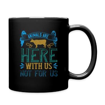 Veganer Spruch - Geschenk für Veganer - Tasse einfarbig - Schwarz - Rechts
