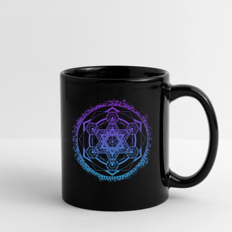 Symbole de géométrie sacrée de gradient de cube de Metatron Mug uni
