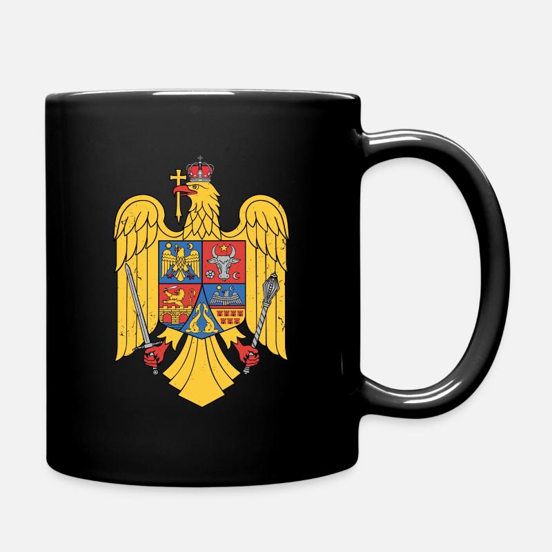 Rumänien Adler Wappen Geschenk - Tasse einfarbig - Schwarz