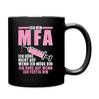 MFA - Medizinische Fachangestellte - Tasse einfarbig - Schwarz - Rechts