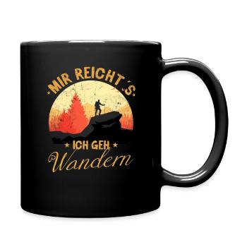 Wandern Berge Bergsteiger Wanderer gift - Tasse einfarbig - Schwarz - Rechts