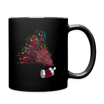 Spraydose Graffiti Kunst in Bunt - Tasse einfarbig - Schwarz - Rechts
