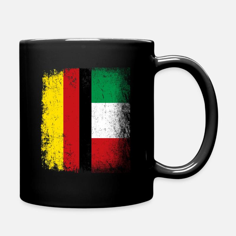 Italien Deutschland Geschenkidee - Tasse einfarbig - Schwarz