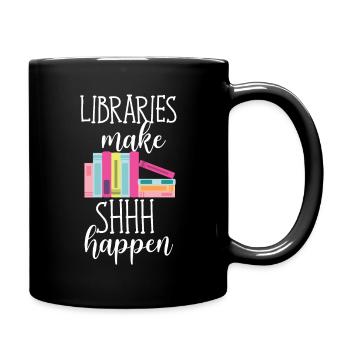 Library Librarian Gift - Full Colour Mug - black - Right