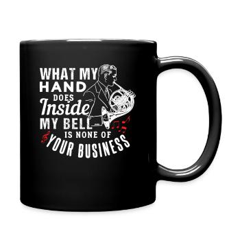 Horn French Horn Gift - Full Colour Mug - black - Right