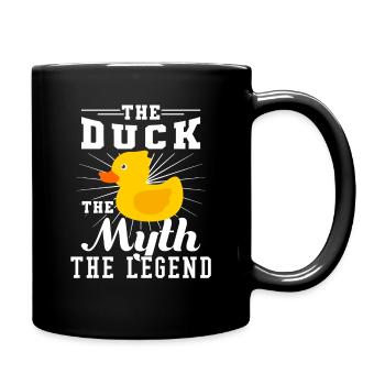 Gummiente Quietscheente Geschenk - Tasse einfarbig - Schwarz - Rechts