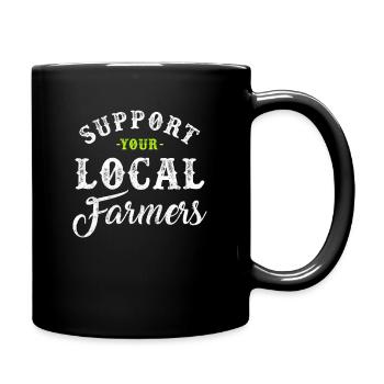 Chicken Support Your Local Farmers Life Market - Tasse einfarbig - Schwarz - Rechts