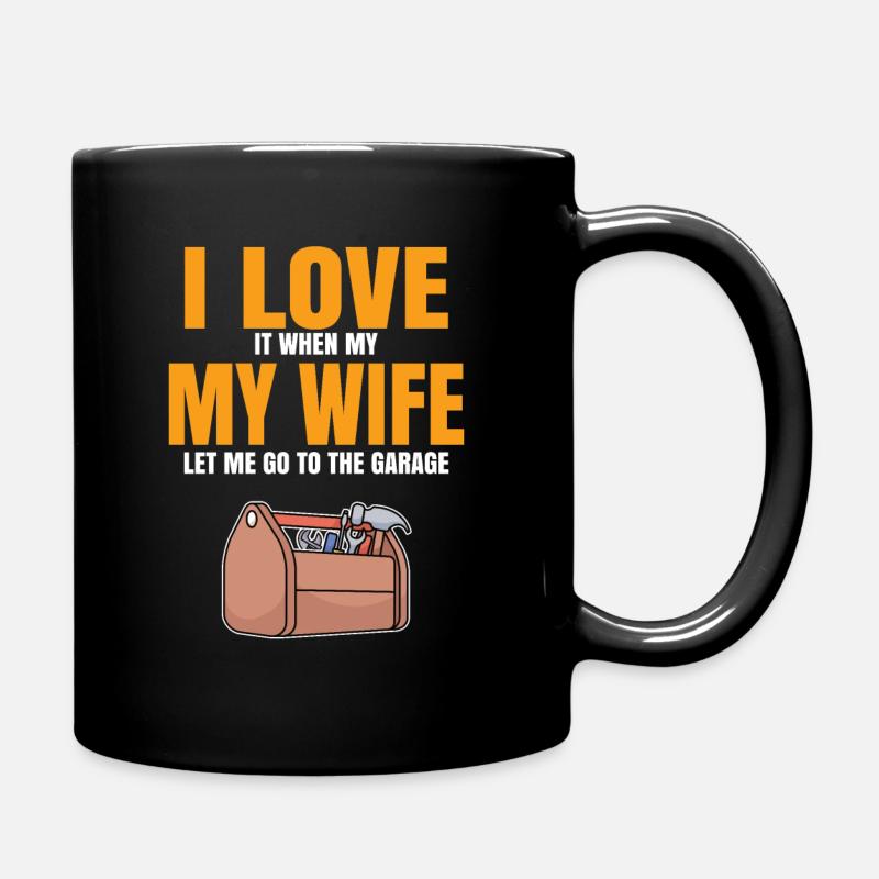 Craftsman workshop men gift - Full Colour Mug - black