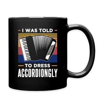 Idée cadeau rétro accordéon - Mug uni - noir - Droite