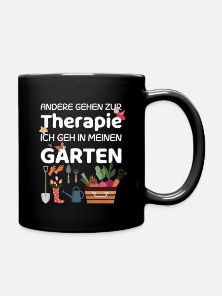 Therapie Garten - Tasse einfarbig - Schwarz