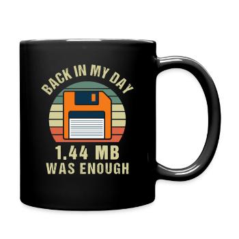 Programmer Floppy Disk Retro Gift - Full Colour Mug - black - Right