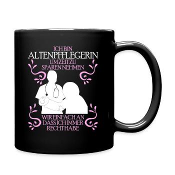 Geriatric nurse care - funny saying - Full Colour Mug - black - Right