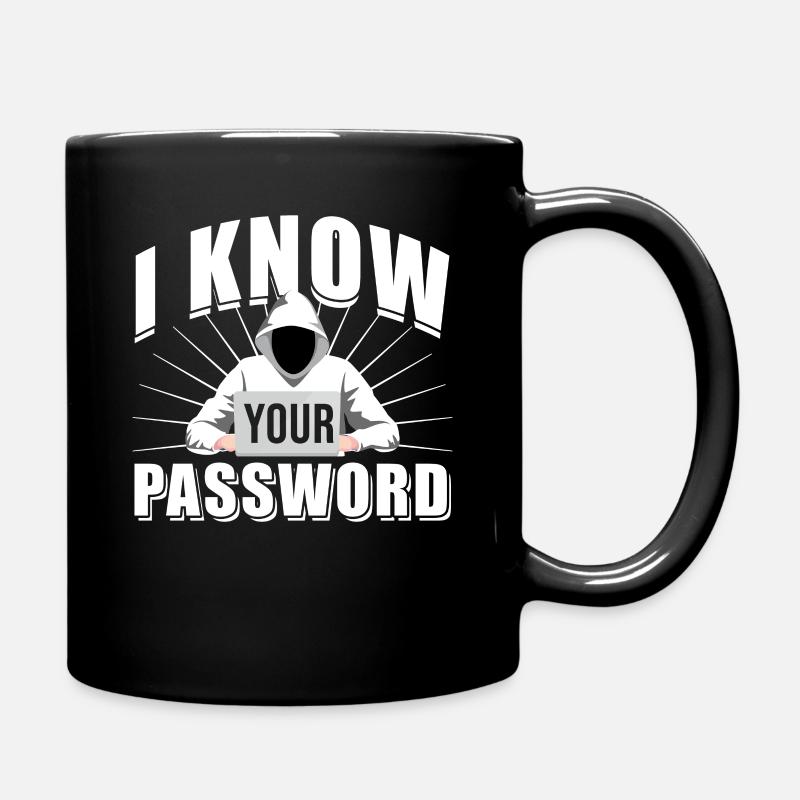 Cadeau de mot de passe de cybersécurité pirate - Mug uni - noir