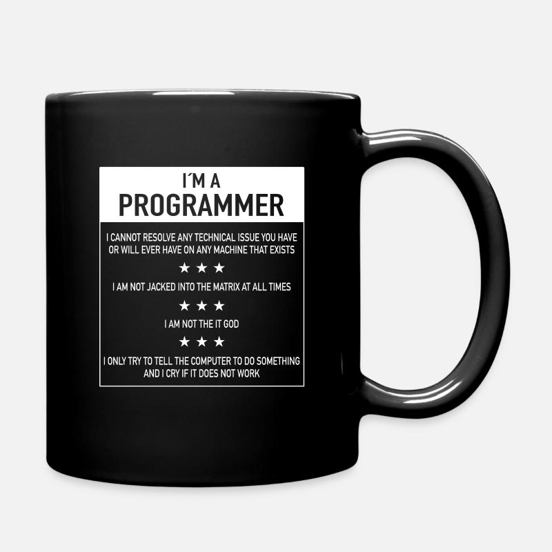 Je suis un devis de programmeur pour codeur - Mug uni - noir