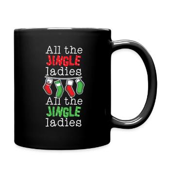 Weihnachten Glocken Geschenk Frauen Mädchen - Tasse einfarbig - Schwarz - Rechts