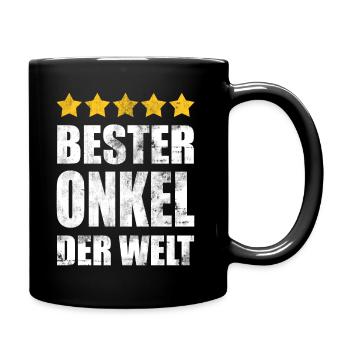 BESTER ONKEL DER WELT - Tasse einfarbig - Schwarz - Rechts