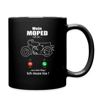 DDR Moped s50 s51 Suhl Ossi 2takter Simme Geschenk - Tasse einfarbig - Schwarz - Rechts