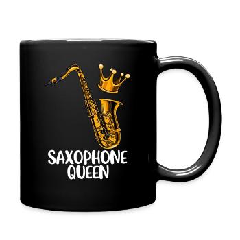 Saxophone cadeau femmes jazz musique saxophone - Mug uni - noir - Droite
