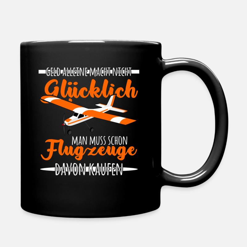 Modellflug Spruch Modellflieger lustig - Tasse einfarbig - Schwarz