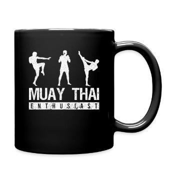 Muhay Thai Kampfsport Kampfkunst - Tasse einfarbig - Schwarz - Rechts