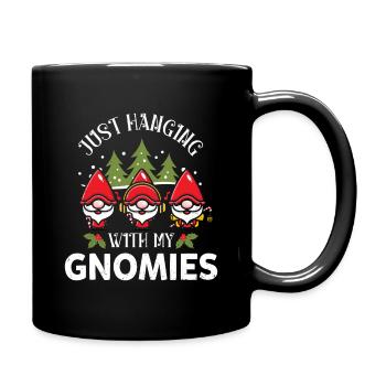 Hanging With My Gnomies Weihnachten Gnom Xmas - Tasse einfarbig - Schwarz - Rechts