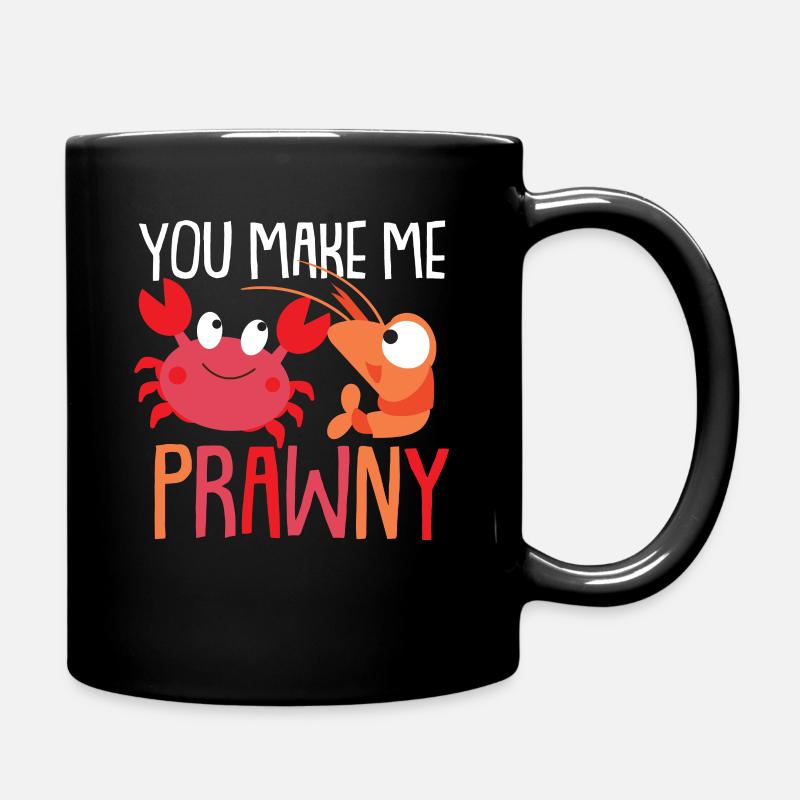 Krebs Shrimp Garnele Geschenk - Tasse einfarbig - Schwarz