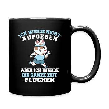 Ich werde nicht aufgeben Läufer Katze Joggen - Tasse einfarbig - Schwarz - Rechts