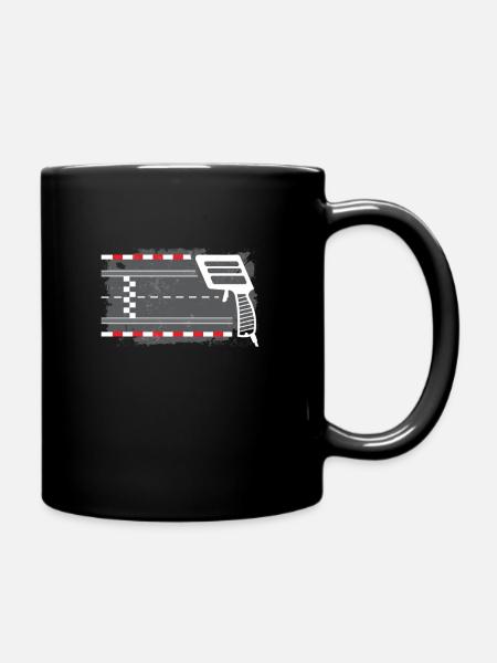 Slotcar Autorennbahn - Tasse einfarbig - Schwarz