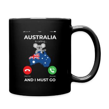 Australia is Calling Holiday Gift - Full Colour Mug - black - Right
