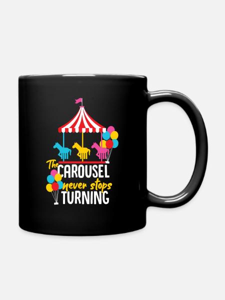 Carousel fair gift idea - Full Colour Mug - black