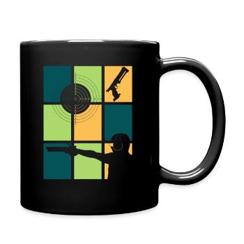 Club de tir et tireurs sportifs vintage - Mug uni - noir - Droite