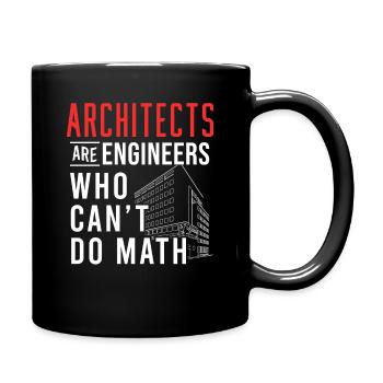 Architect architecture math - Full Colour Mug - black - Right