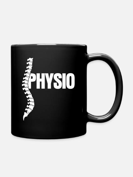 Physio & Physiotherapeut - Wirbelsäule - Tasse einfarbig - Schwarz
