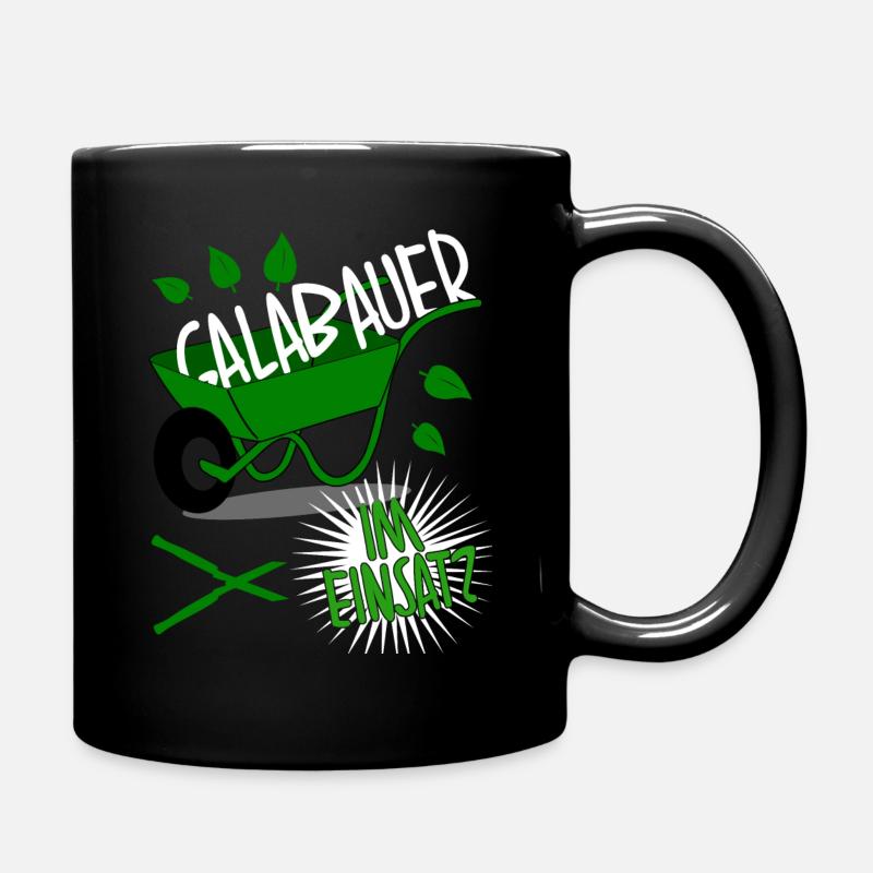 Galabau - Im Einsatz Spruch lustig - Tasse einfarbig - Schwarz