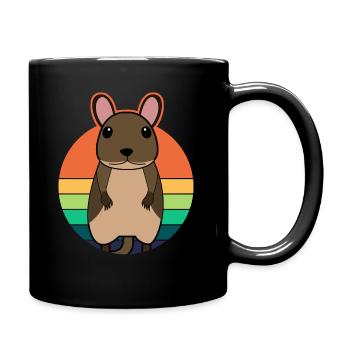 Degu cute degus retro graphic - Full Colour Mug - black - Right