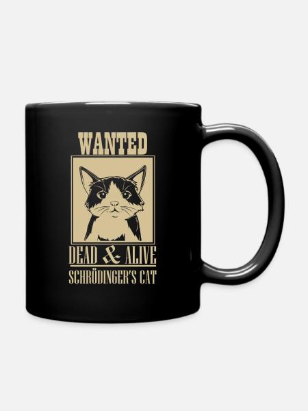 Le chat de Schrödinger Dead & Alive Student Physics - Mug uni - noir
