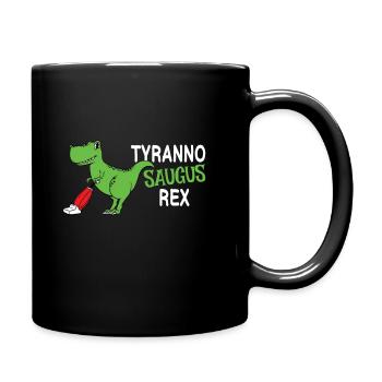Tyranno Saugus Rex Dinosaurier - Tasse einfarbig - Schwarz - Rechts